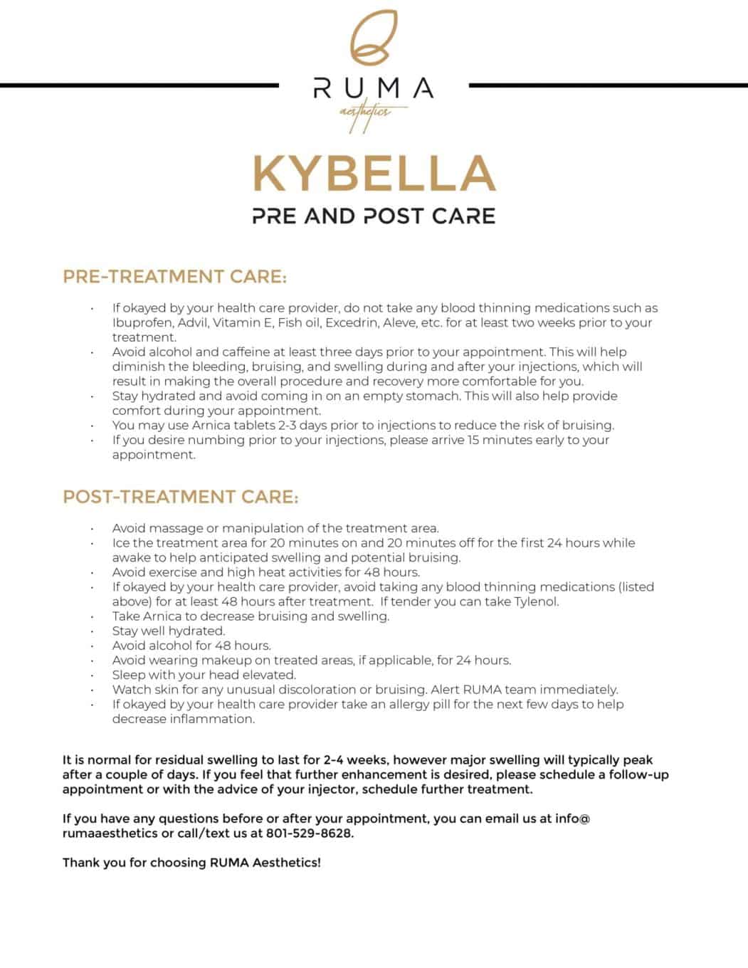 Kybella-Pre-PostCare | RUMA Aesthetics