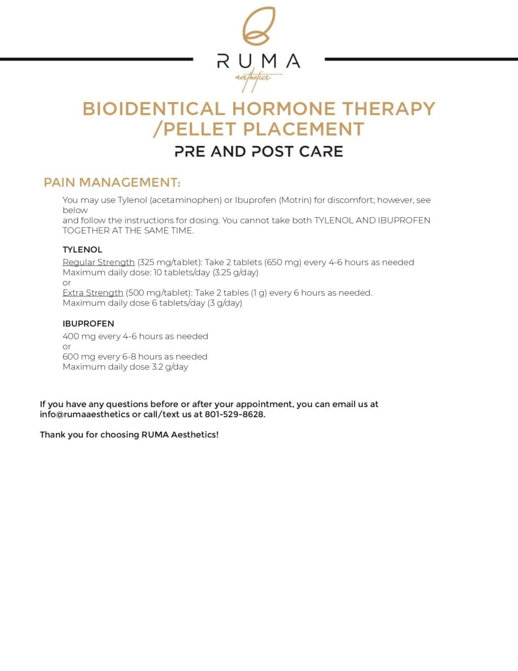 Bioidentical hormone therapy pellet placement | Ruma Aesthetics
