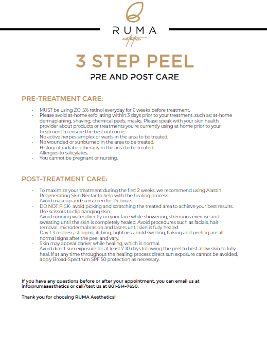 3 Step Peel Pre And Post Care