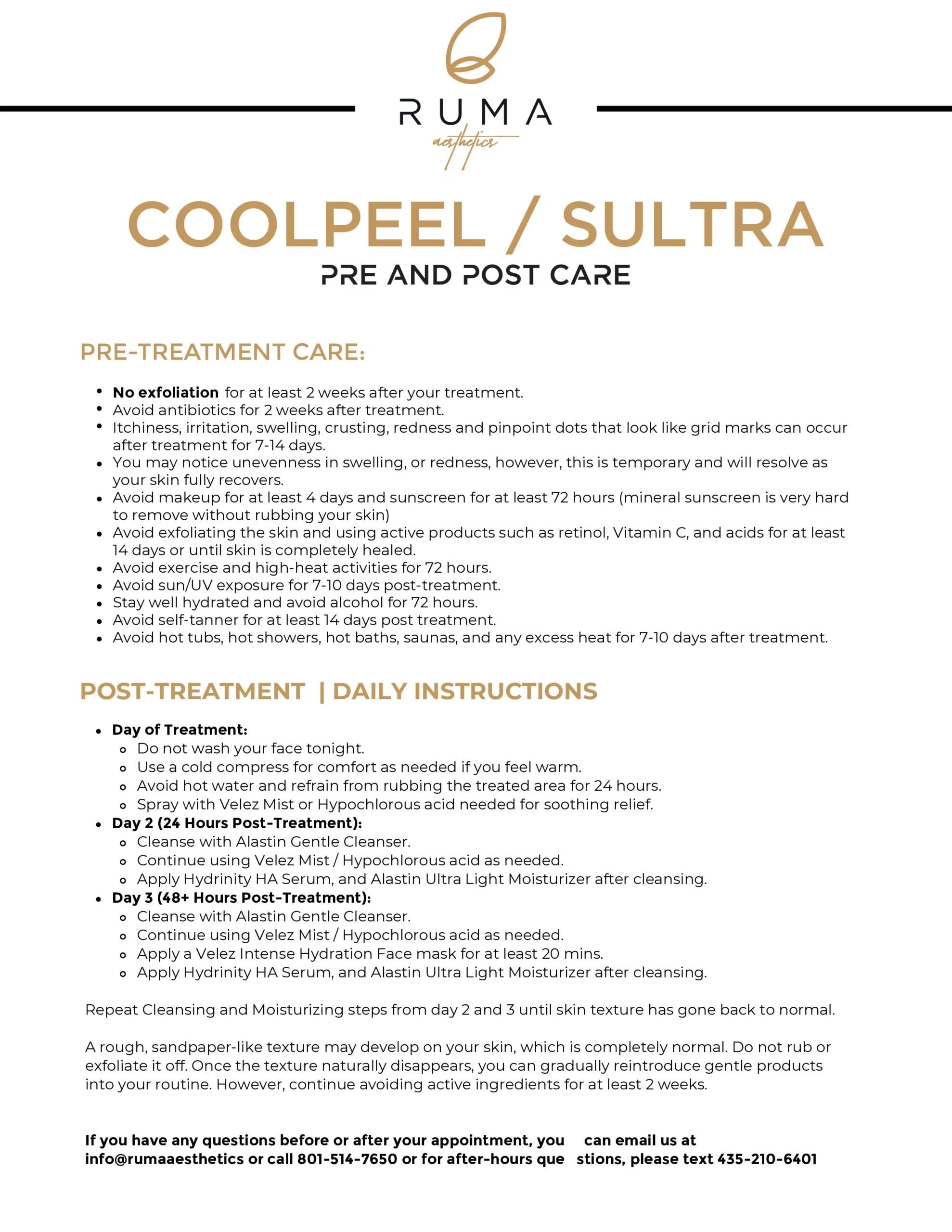 CoolPeel Sculptra Post Care Instructions 1 scaled