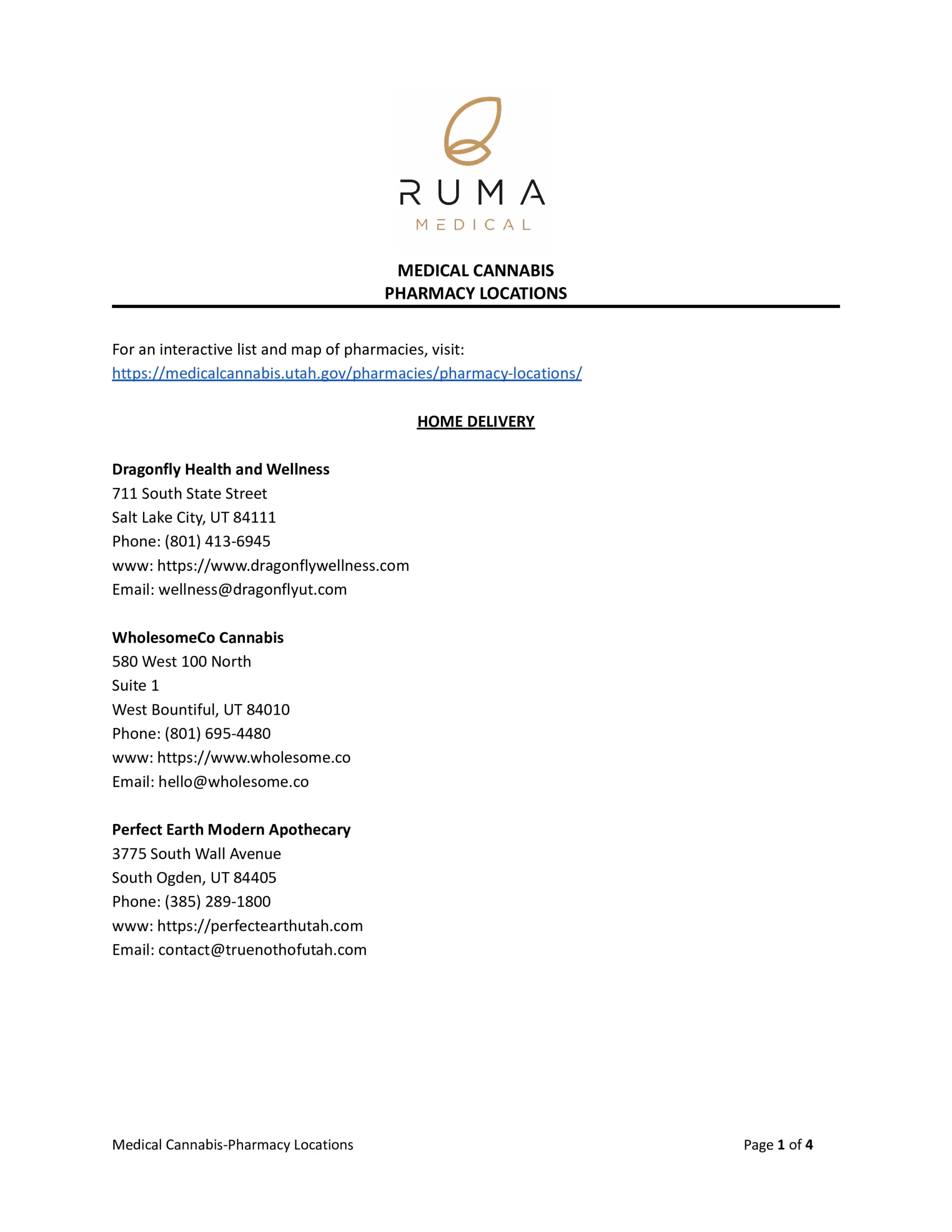 RUMA Cannabis Pharmacy Locations List 1 scaled