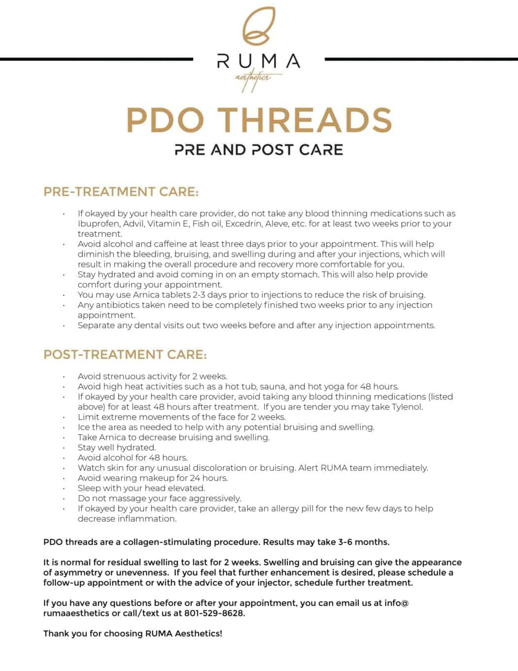 ThreadsPrePostCare-Ruma Medical Aesthetics - UT - RumaAesthetic